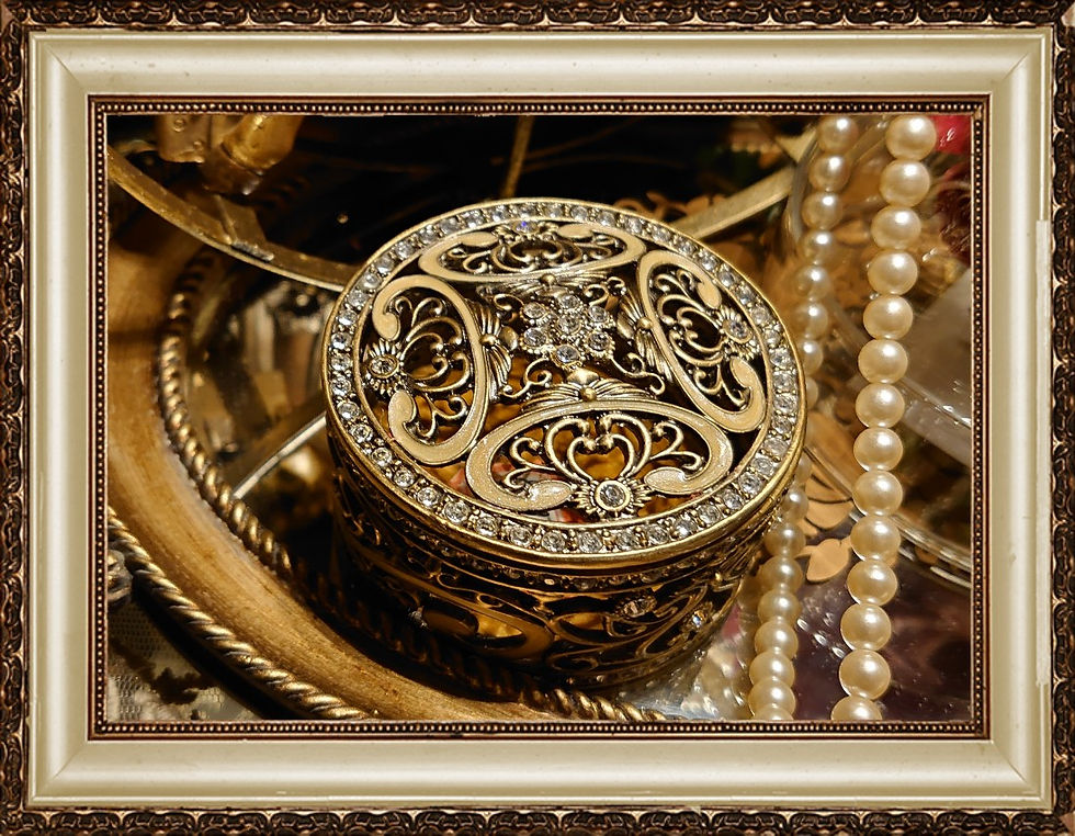縮圖：Vintage jewelry box 復古首飾盒