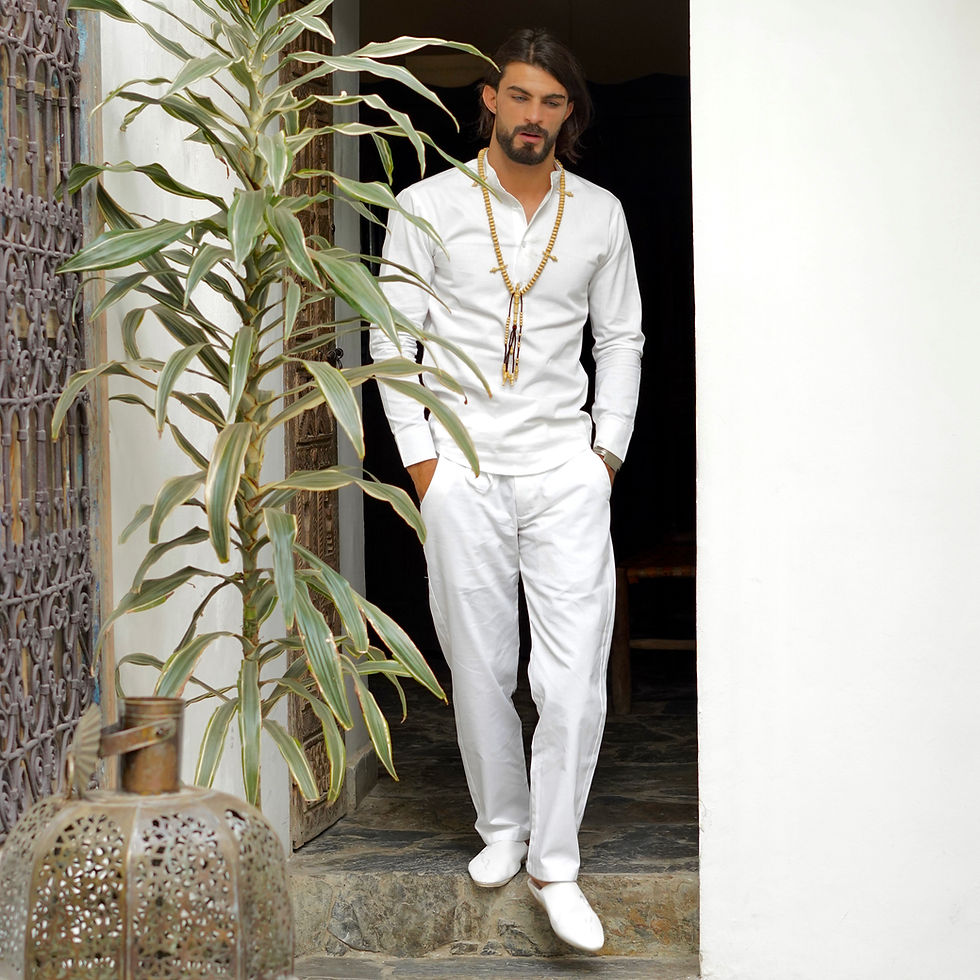 Miniature : Ensemble en Cotton (Chemise et Pantalon)