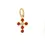 Miniature : Pendentif rubis Croix Perlée