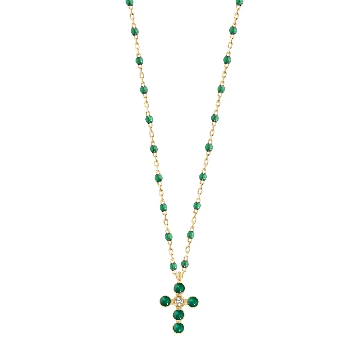 Collier Mini Croix Perlée