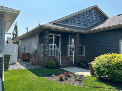 Residential exterior improvement project by local contractor in Red Deer Alberta