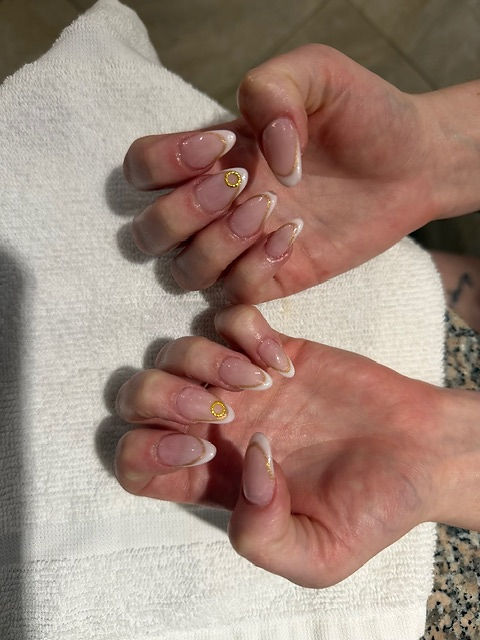Manicured nails from a nail salon