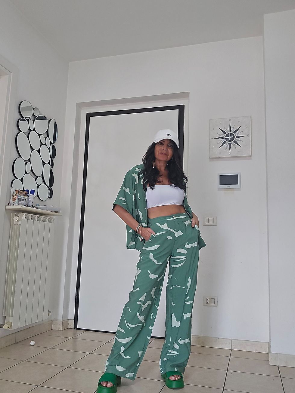 Miniatura: Pantalone fantasia astratta 24colours 