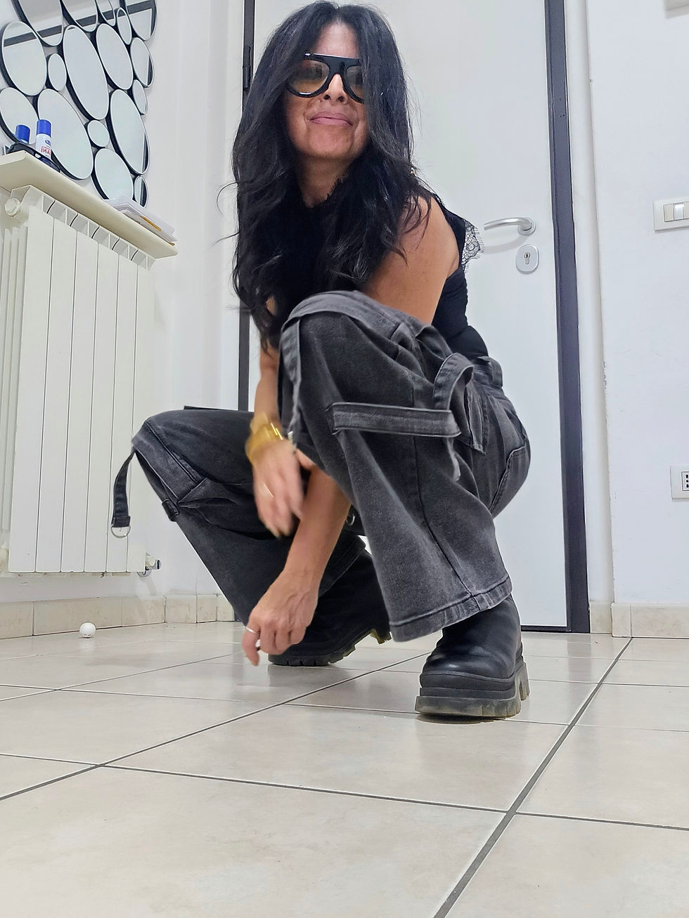 Miniatura: Jeans cargo Vicky Mood 