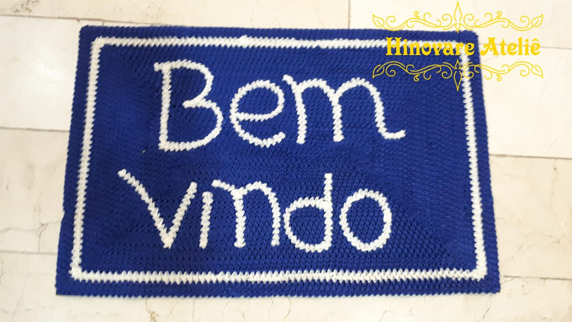 TAPETE PORTA BEM VINDO  FRUFRU 50X70  REF.DIV0095
