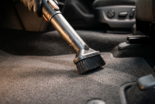 Interior vacuum of the floor carpet