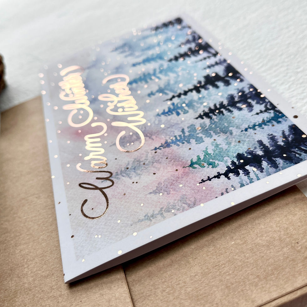 Thumbnail: "Warm Winter Wishes" Holiday Greeting Card