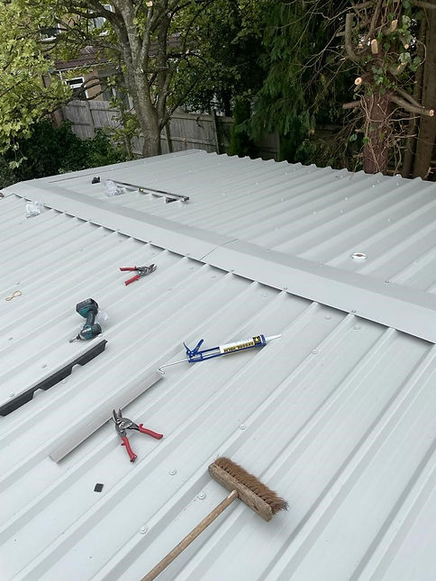 Tools on a roof