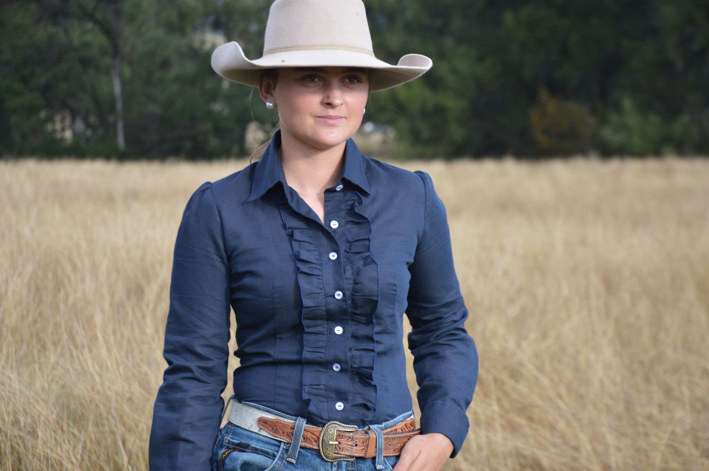 Milly ~ Linen Ruffle Arena Shirt 