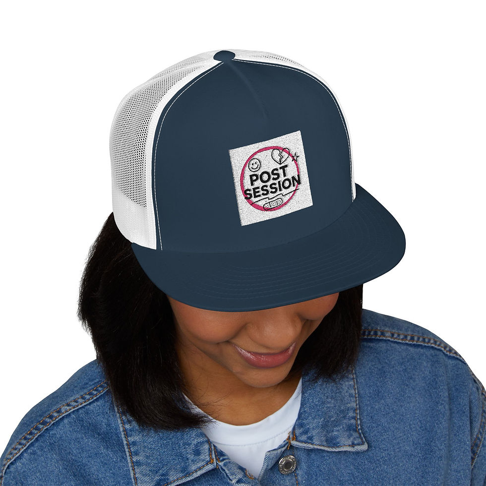 Thumbnail: Trucker Cap — Embroidered "Post Session" Patch Mesh Hat
