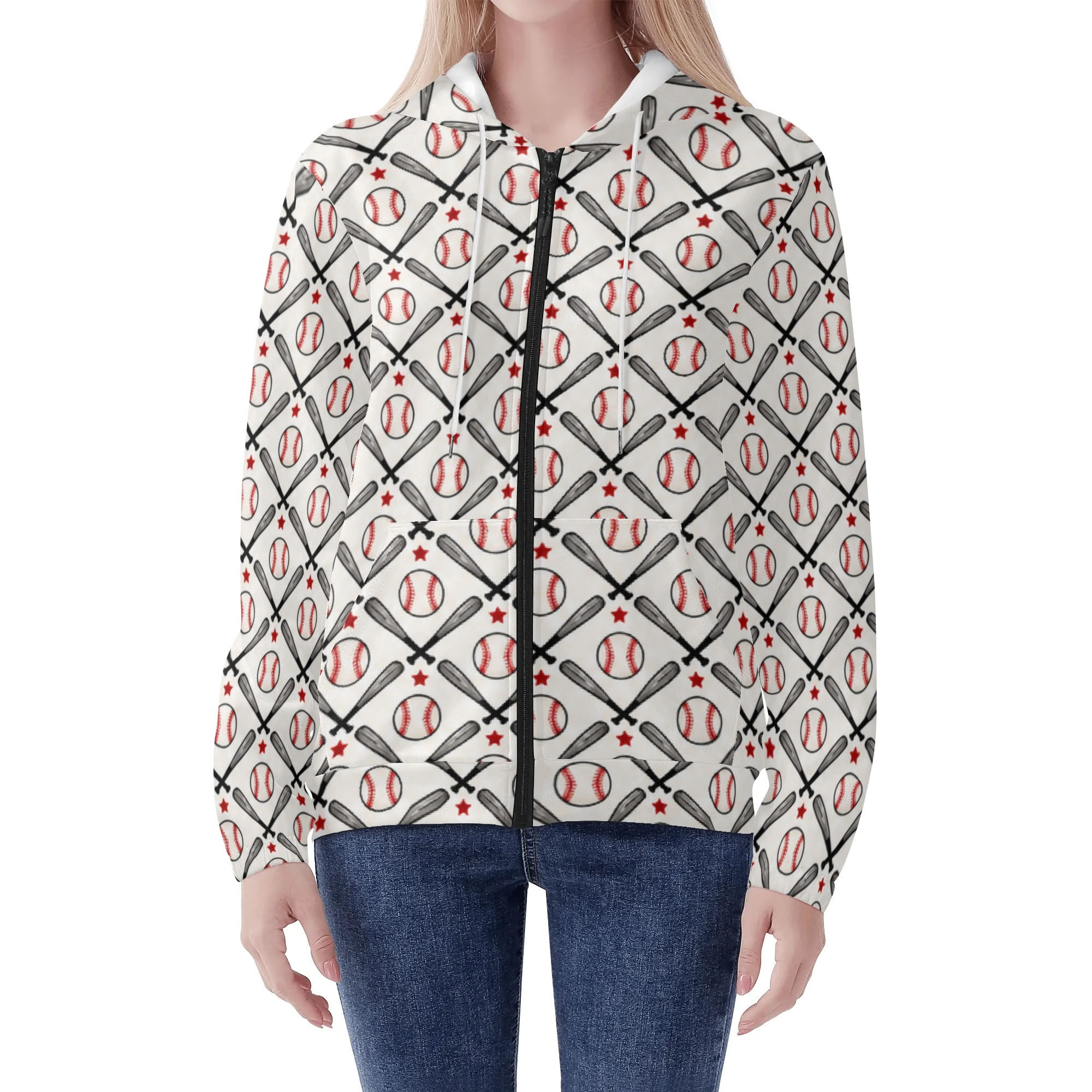 Bedford Ballpark Classic Women's Lightweight Zip Hoodie