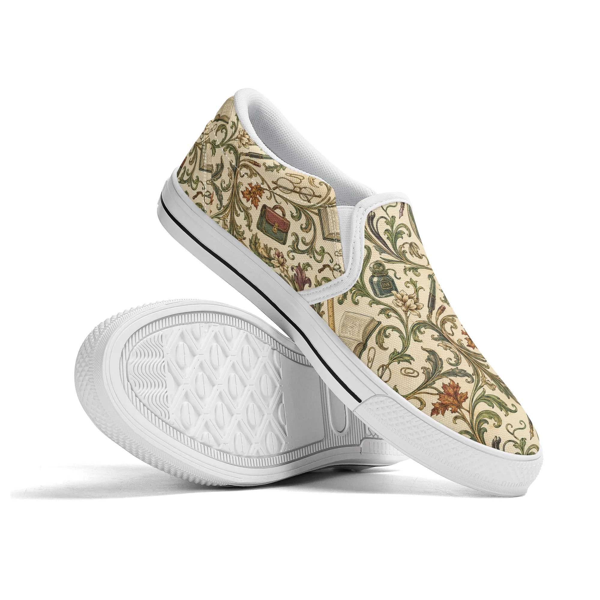 Women's Slip On Shoes for Book Lovers, Teachers, Librarians