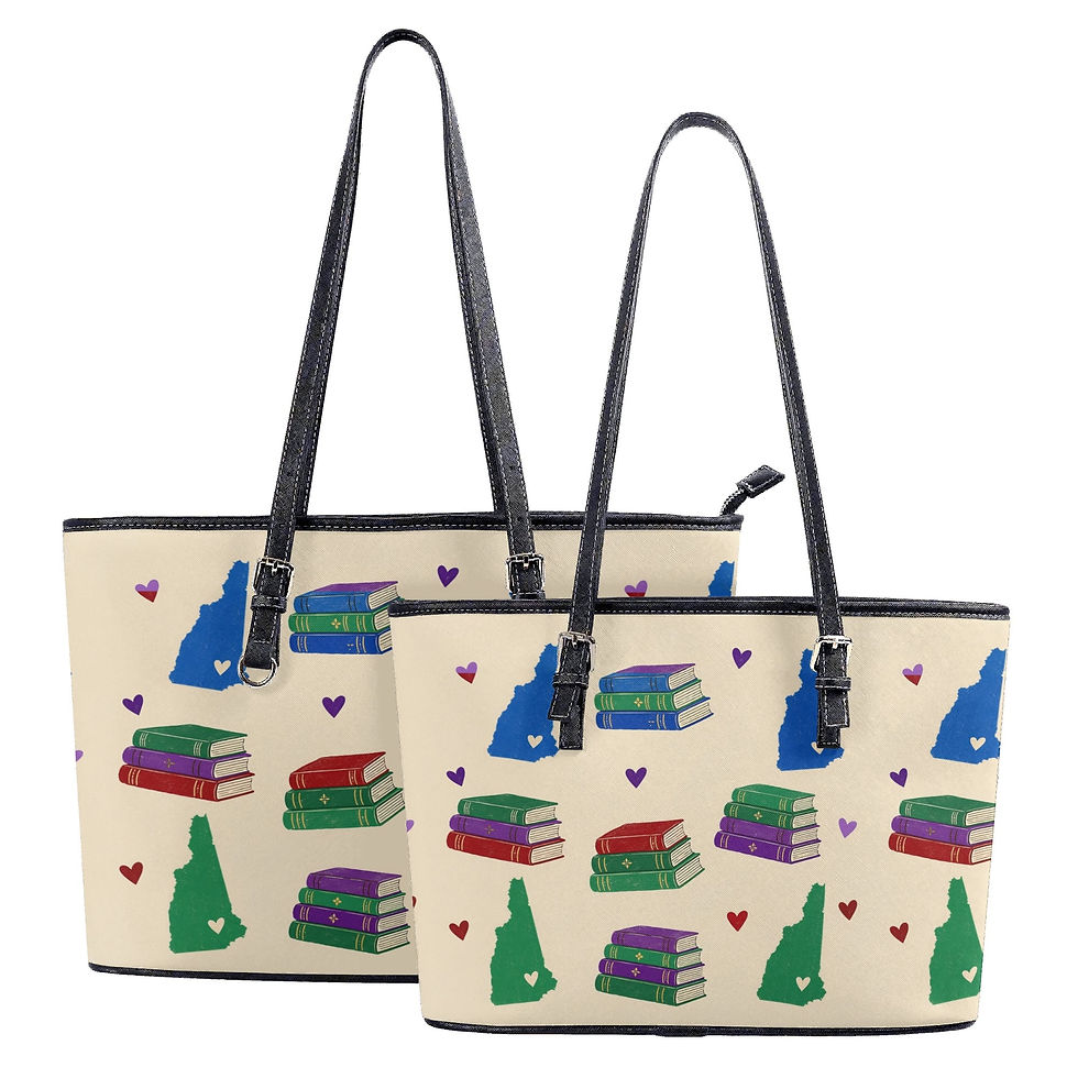 Thumbnail: New Hampshire Books and Hearts Tote Bag Jewel Box