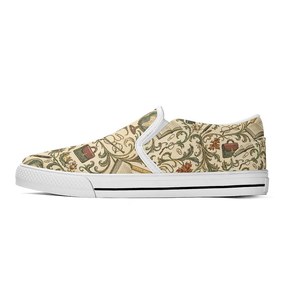 Thumbnail: Women's Slip On Shoes for Book Lovers, Teachers, Librarians