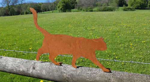 Rusty Metal Walking Cat | Rusted Banana