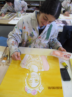 Michaela building up layers