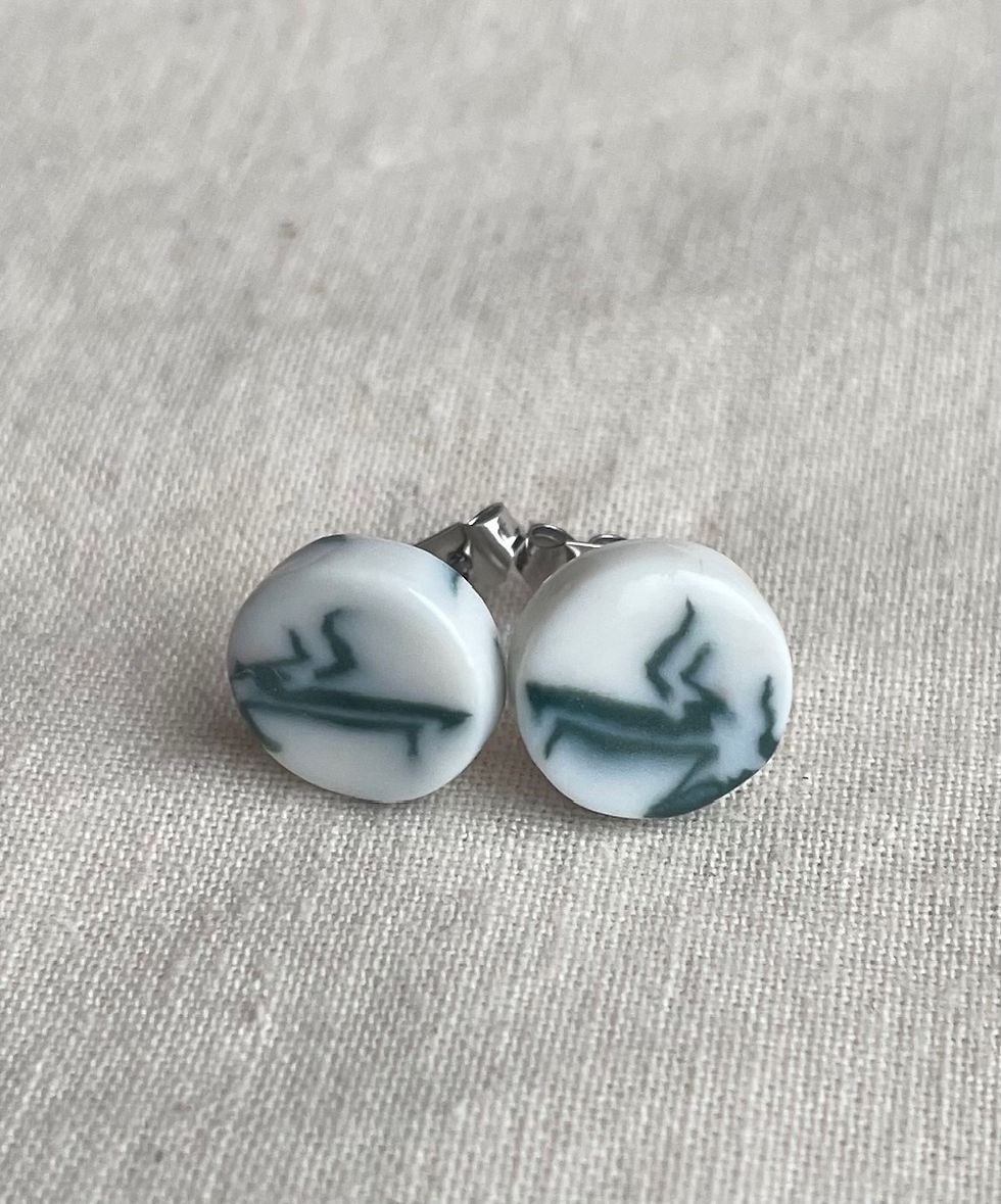 Miniature : Clous en porcelaine Marie Courtillat Bijoux en Porcelaine