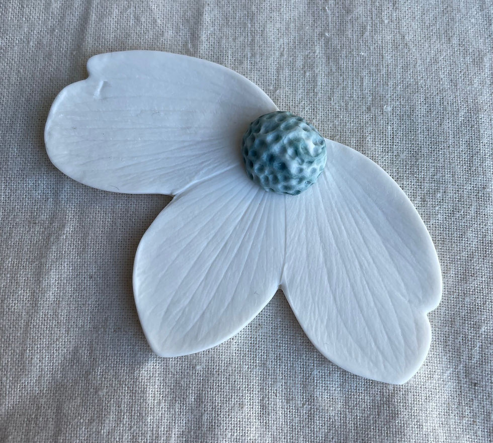 Broche aimantée en porcelaine Marie Courtillat Bijoux en Porcelaine