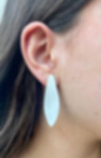 Miniature : Clous d'oreilles en porcelaine mariage Marie Courtillat Bijoux en Porcelaine