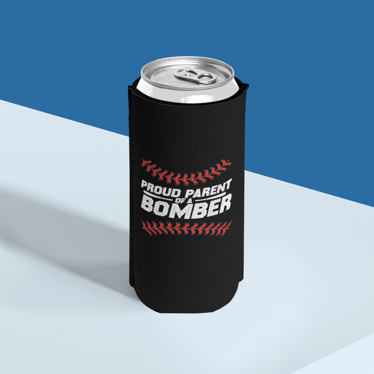 Bombers Black Slim Can Cooler