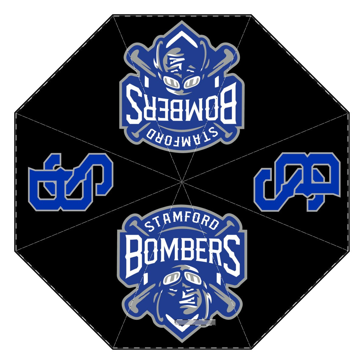 Bombers Semi-Automatic Foldable Umbrella