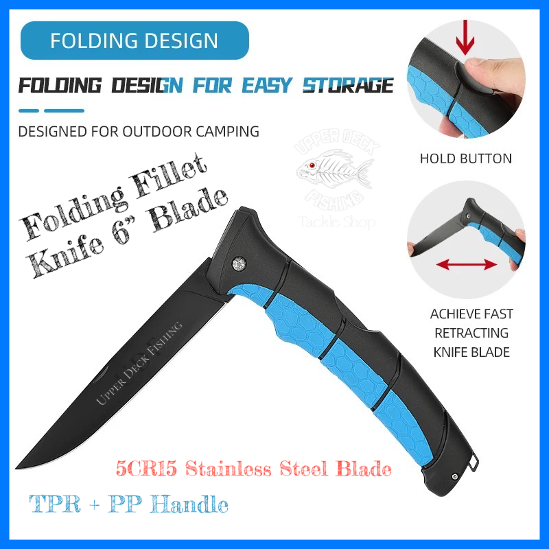Stainless Steel Razor Sharp Folding 6” Fillet Knife