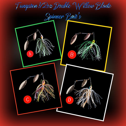 double spinner fishing lures Reaction Tackle Tungsten Willow Blade Spinnerbait Jigs (2-Pack) - White Chartreuse / 1/2 oz the novice fisherman will catch like a pro Mack's Lure Double Whammy Classics,