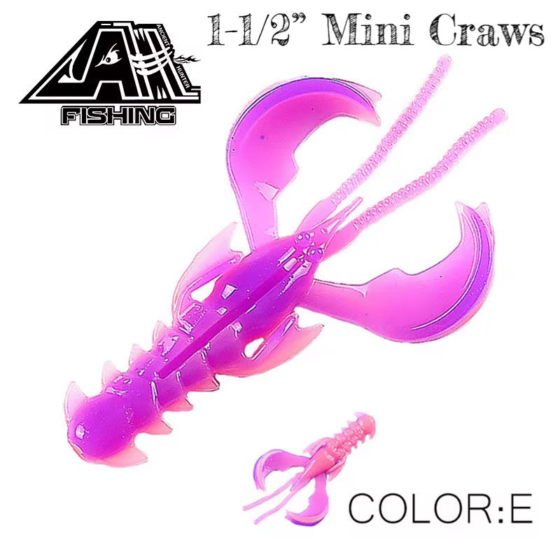 Thumbnail: 1-1/2” Mini Craws - Pan Fish Series 10Pk