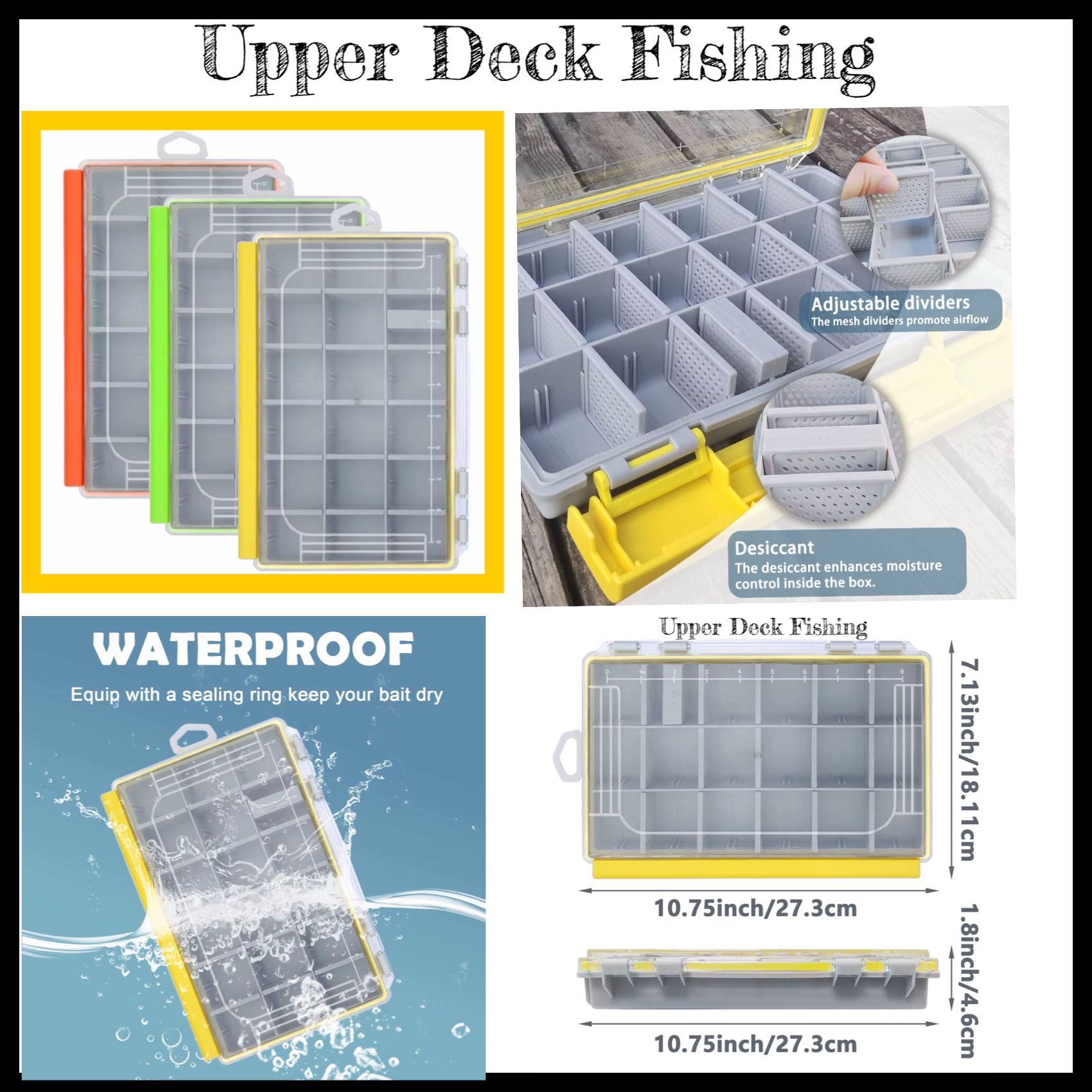 Water Proof Tackle Trays - Breathable Dividers
