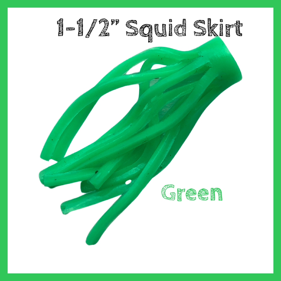 Thumbnail: 1-1/2” Squid Skirts  - 10 Per Pack - Add Some Action 