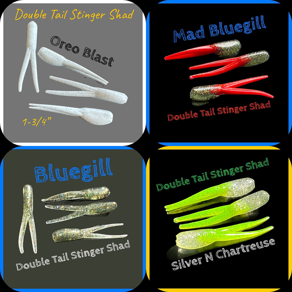 Thumbnail: Double Tail Stinger Shad 1-3/4” Ten Per Pack