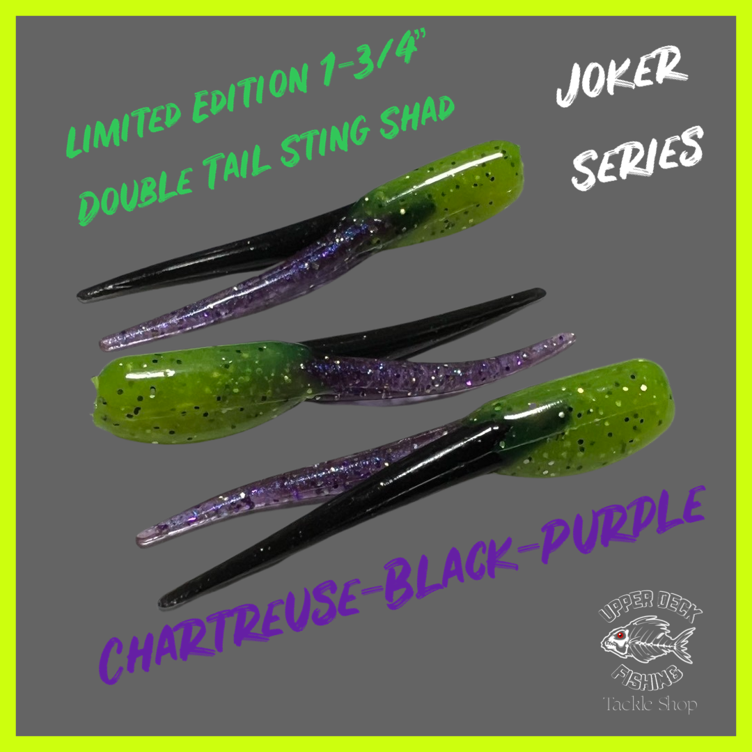 Limited Edition Double Stinger Shad 1-3/4” Joker Series 