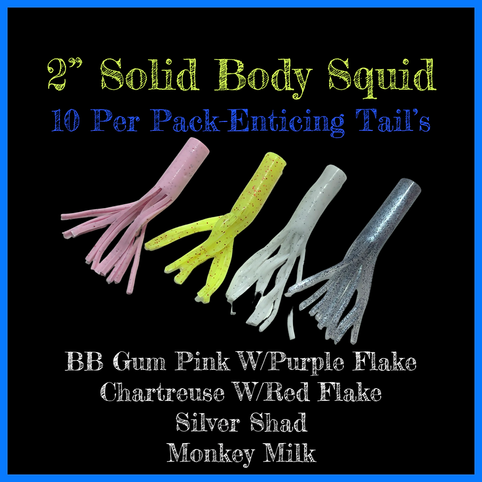 Thumbnail: Millard 2” Solid Body Squid 10 Per Pack 
