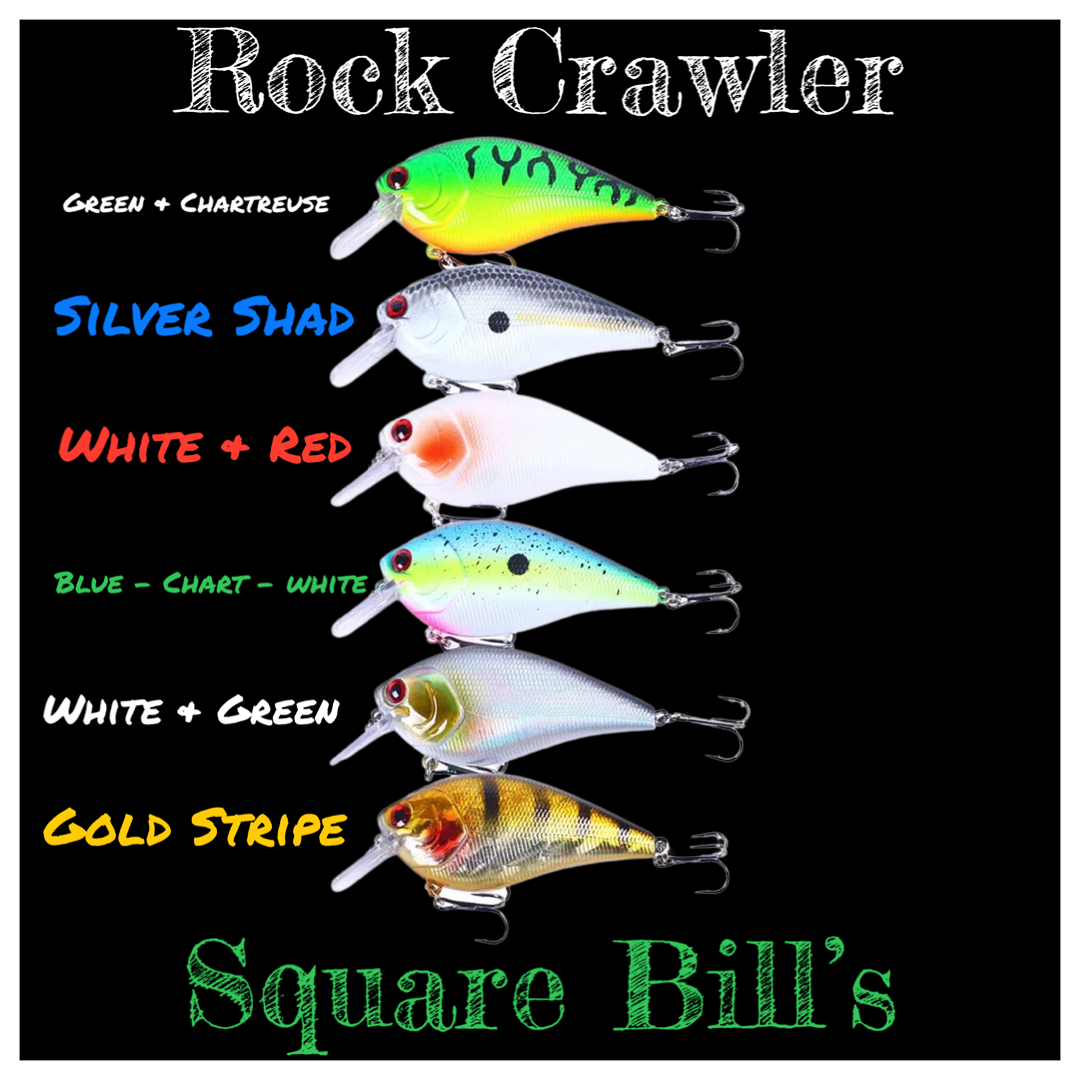 Rock Crawler Square Bill Combo  5 Packs 
