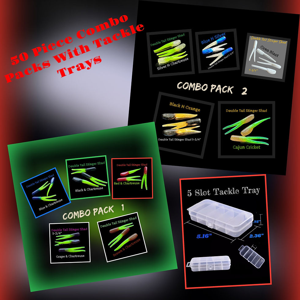 Thumbnail: Double Tail Stinger Shad 1-3/4” Ten Per Pack