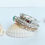 Thumbnail: Sea Turtles spinner ring with Aqua Chalcedony in SterlingSilver and gold filled