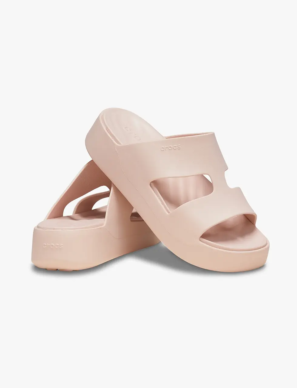 תמונה ממוזערת: Crocs Getaway Platform H-Strap - נעלי פלטפורמה קרוקס לנשים בצבע קוורץ