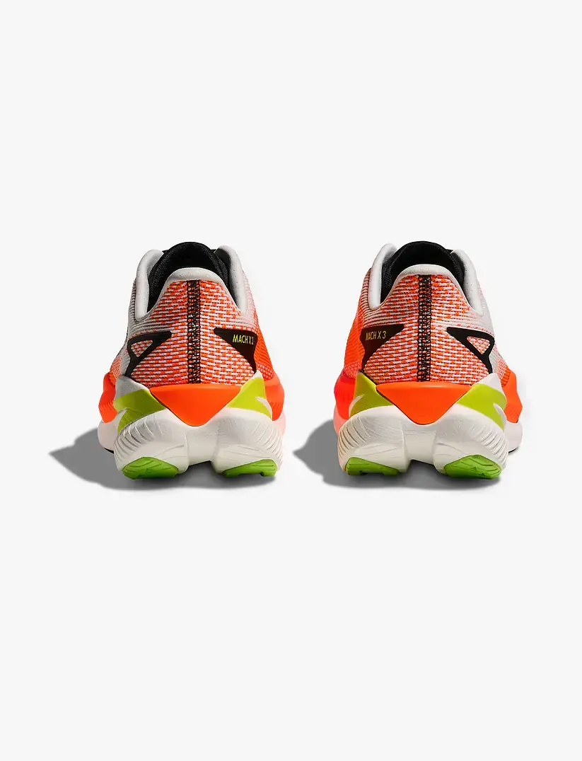 תמונה ממוזערת: HOKA MACH X 3 - נעלי ספורט לגברים הוקה מאכ איקס בצבע לבן/נאון טנג'רין