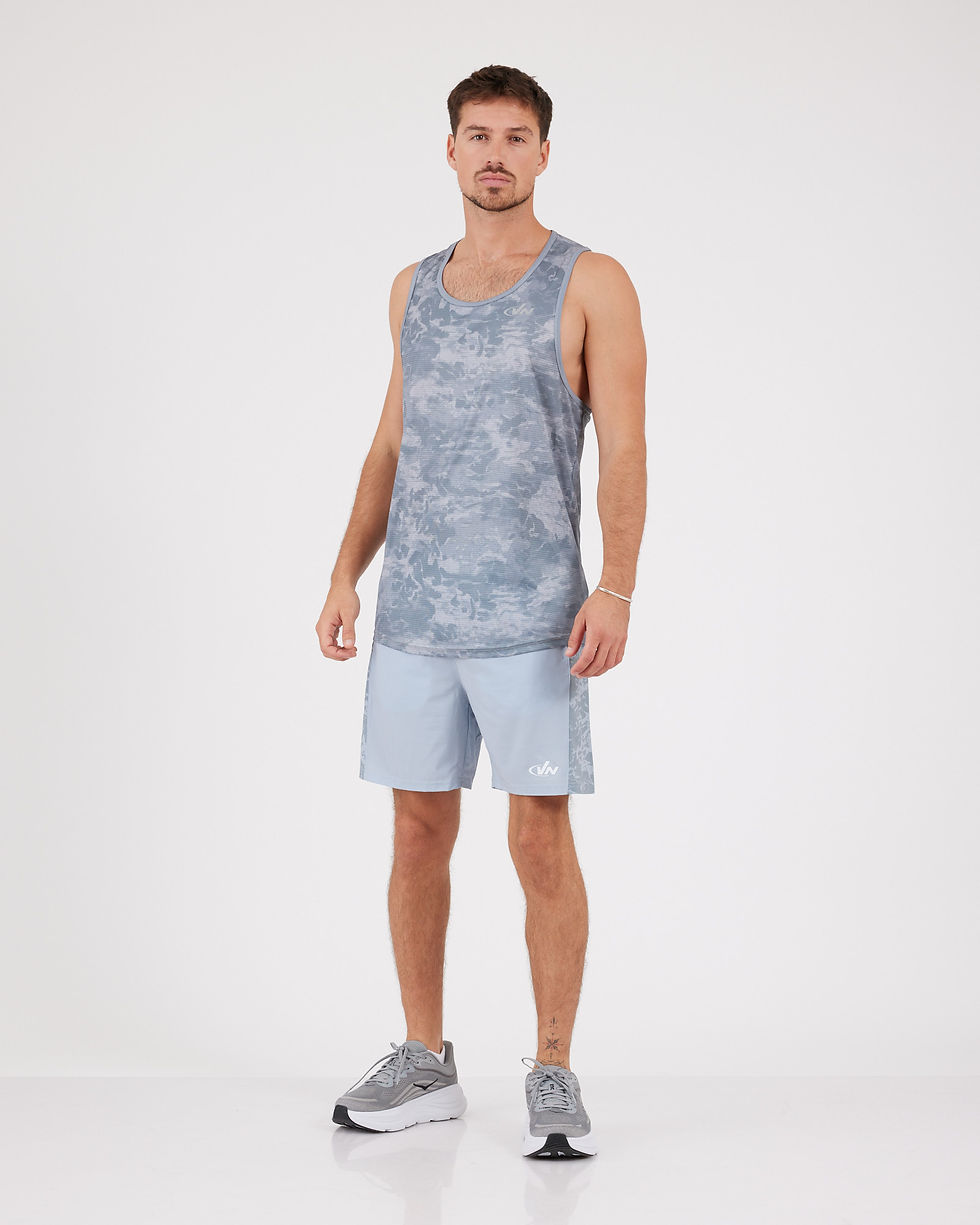 תמונה ממוזערת: VN Racer Tank - גופיית ריצה לגבר בצבע הסוואה אפור