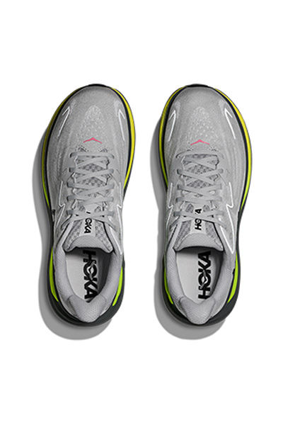 תמונה ממוזערת: HOKA CLIFTON 10 - נעלי ספורט גברים הוקה קליפטון 10 בצבע צהוב זרחני/אפור