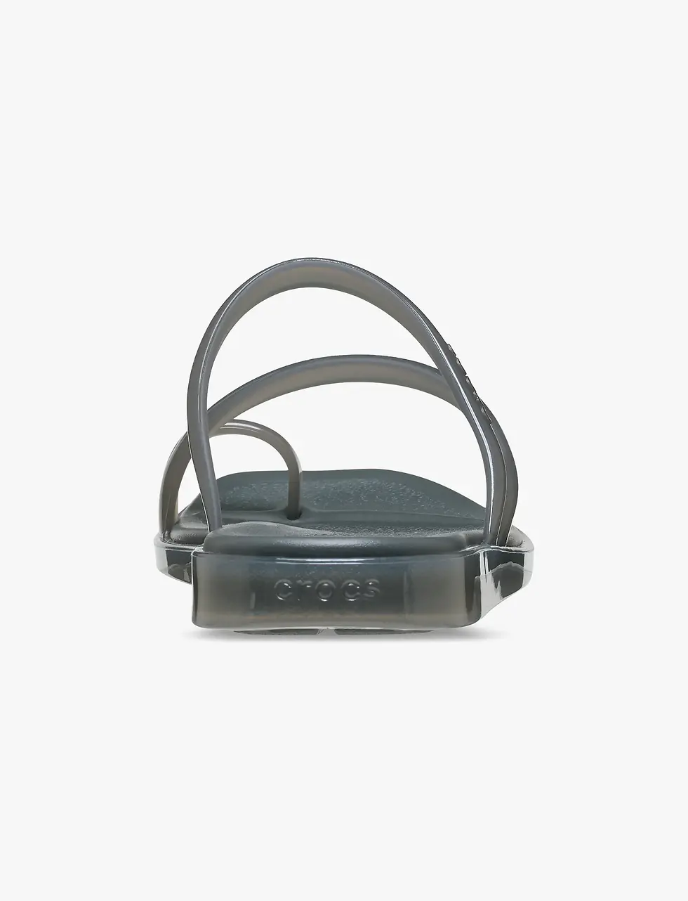 תמונה ממוזערת: Crocs Miami Jelly Toe Loop Sandal - סנדלי קרוקס מיאמי לנשים בצבע קרבון ג'לי