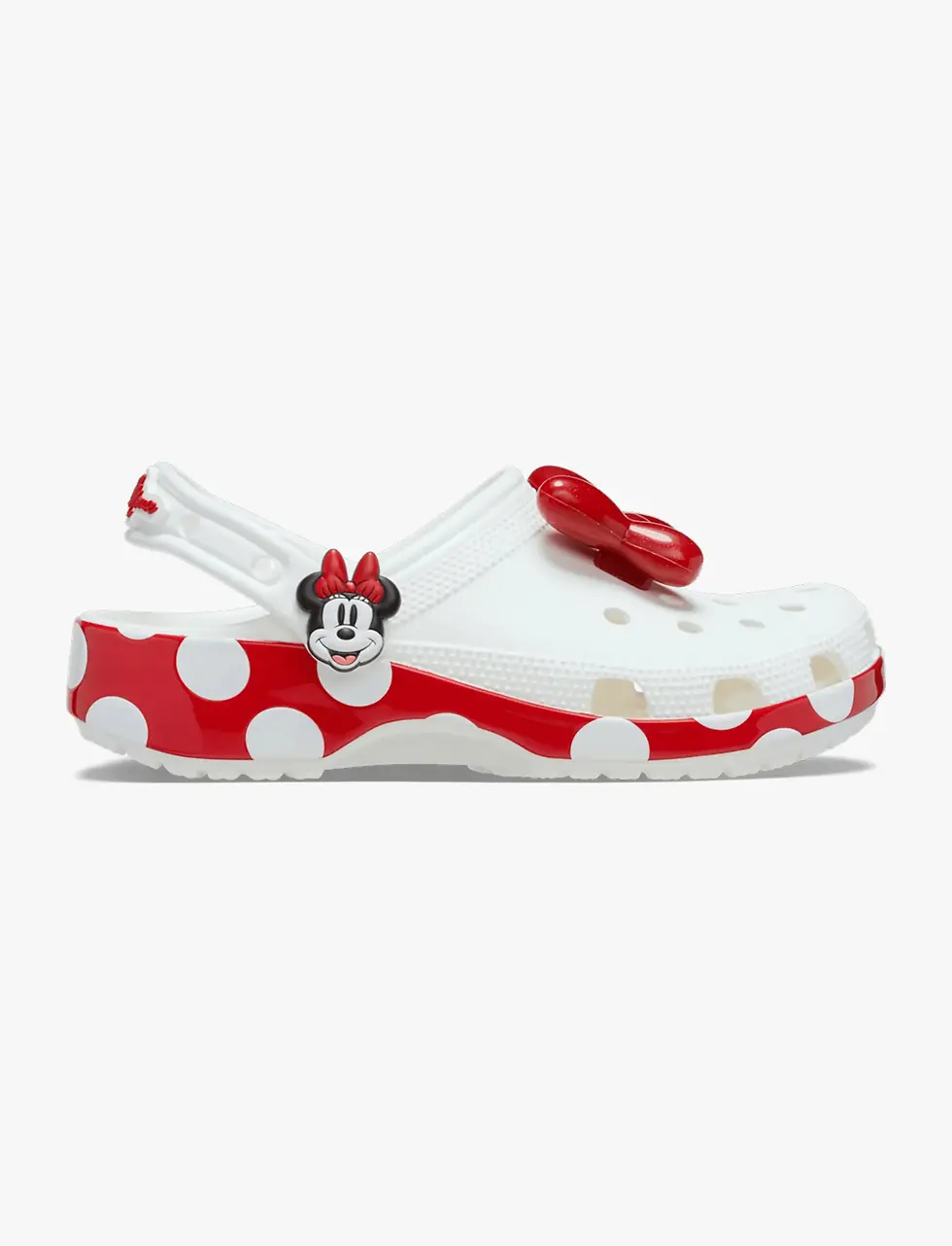 תמונה ממוזערת: Crocs Minnie Mouse Classic Clog - כפכפי קרוקס מיני מאוס לנשים בצבע לבן/אדום