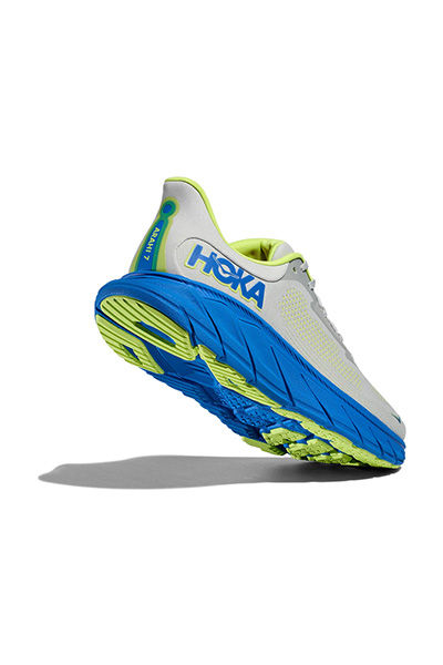 תמונה ממוזערת: HOKA Arahi Wide 7 - נעלי ספורט גברים הוקה ארהי 7 רחבות בצבע אפרפר-זרחני/קובלט
