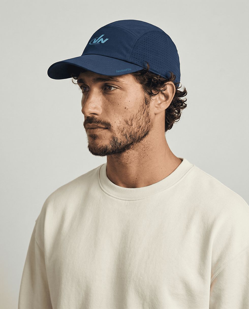 תמונה ממוזערת: כובע ריצה מנדף זיעה - כחול נייבי דגם 6613