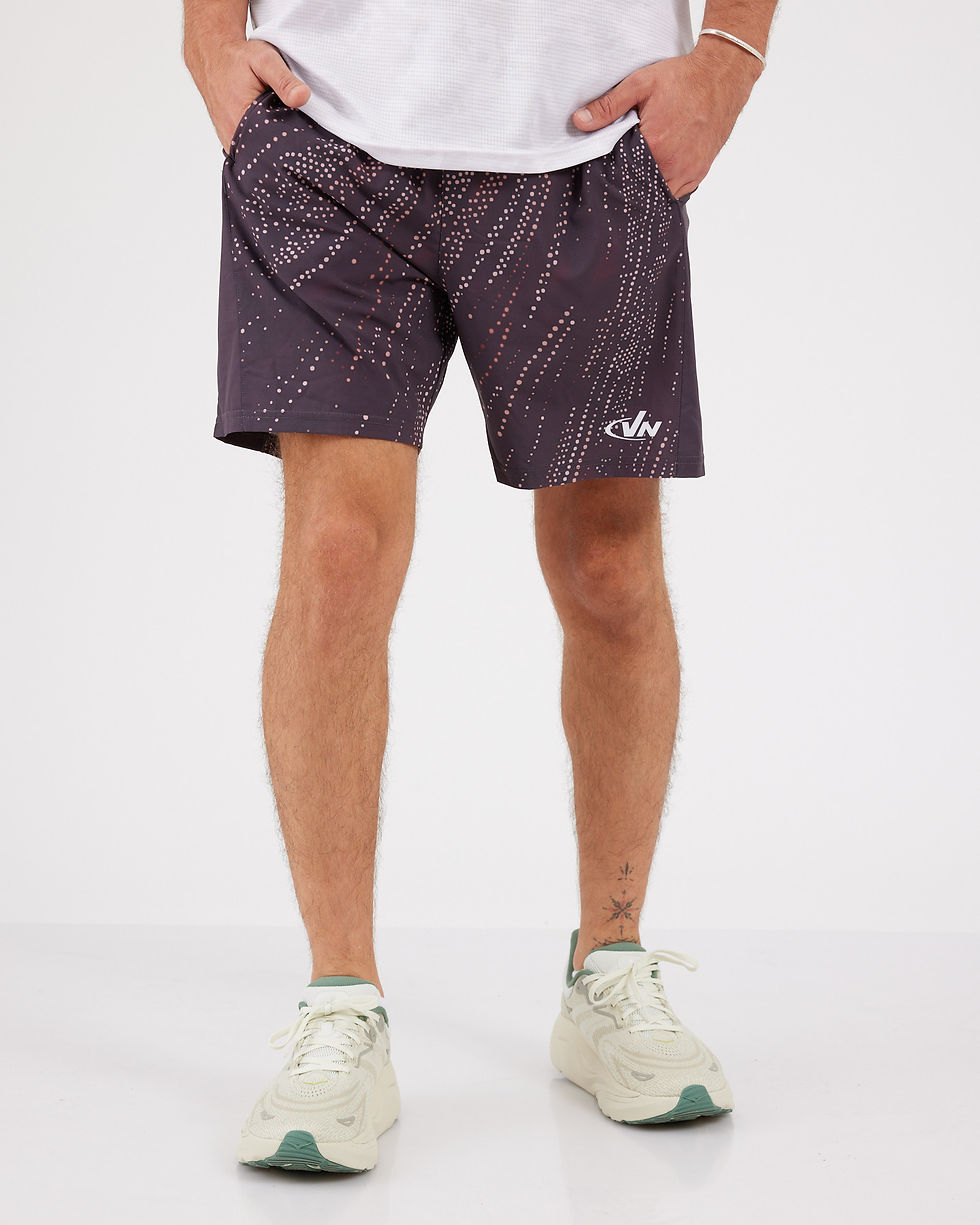 Vn Printed - מכנס אימון לגבר משולב ריצה ושחיה בצבע בורדו