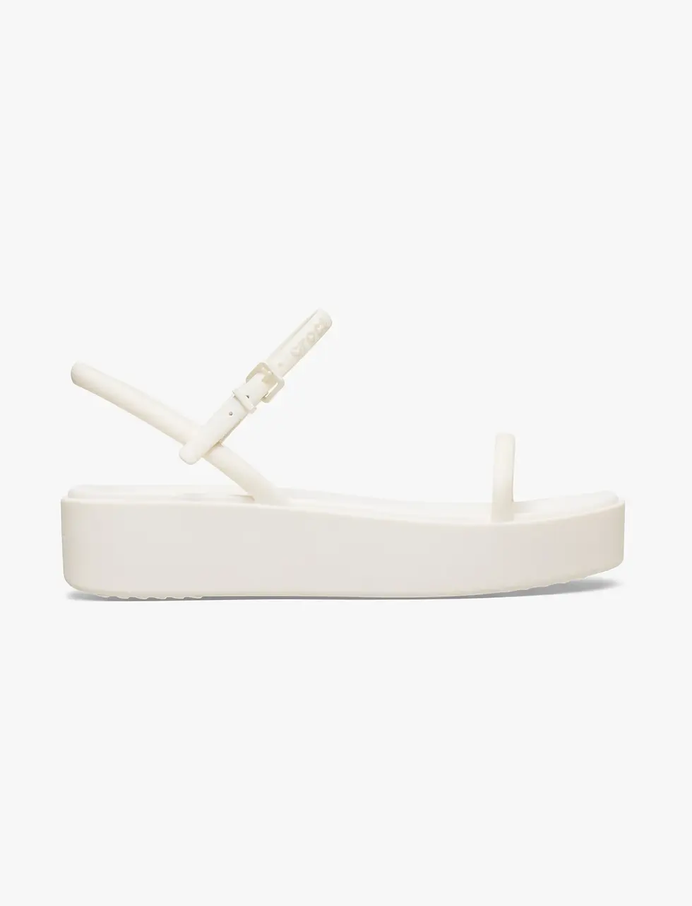 תמונה ממוזערת: Crocs Miami Platform Y Strap Sandal - סנדלי פלטפורמה קרוקס לנשים בצבע לבן גיר