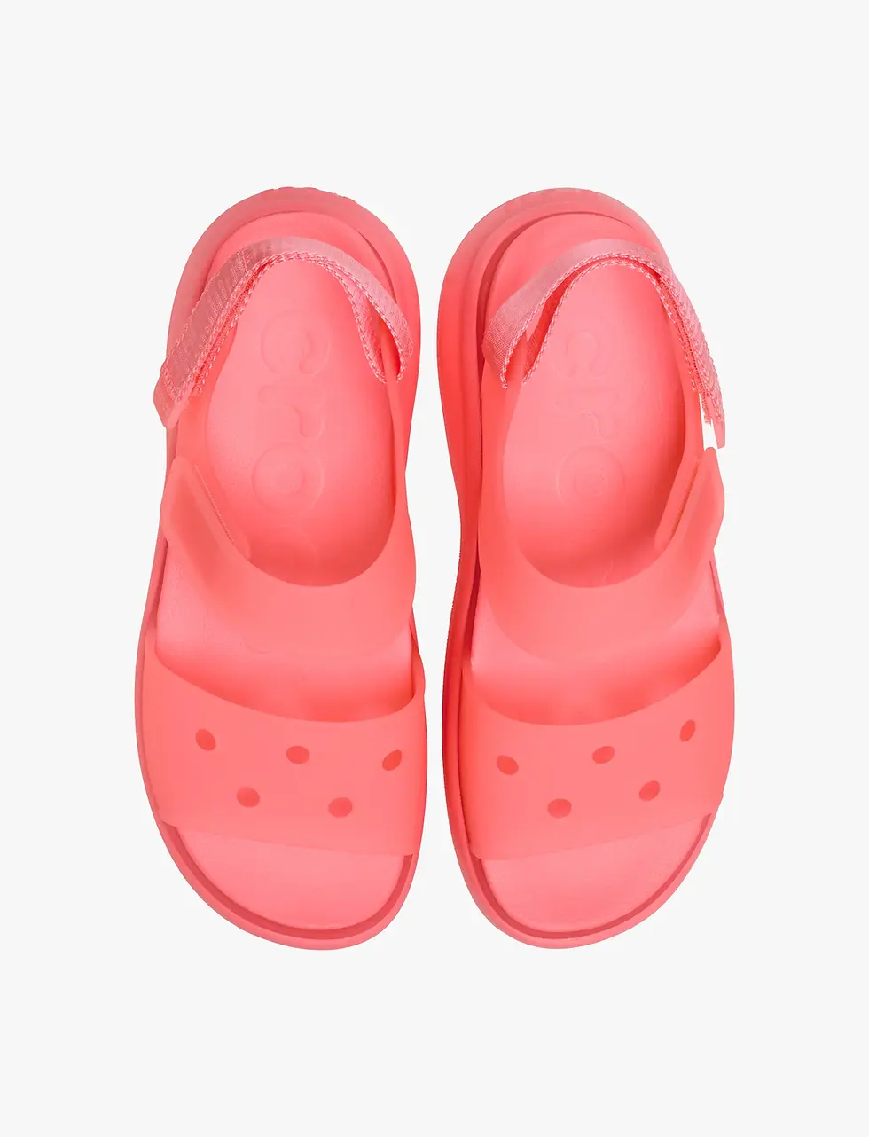 תמונה ממוזערת: Crocs Soho Frosted Y Strap Sandal - סנדלי פלטפורמה קרוקס לנשים בצבע גויאבה