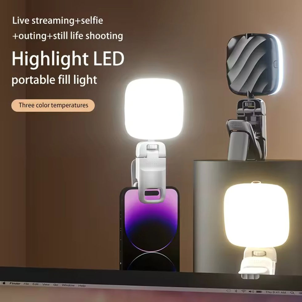 Thumbnail: LED Clip-On Selfie Light – Adjustable Phone Ring Light with 3 Modes