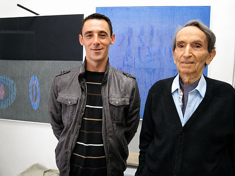 Ivan Contreras-Brunet and Fabrice Ainaut in the artist's studio, November 2013