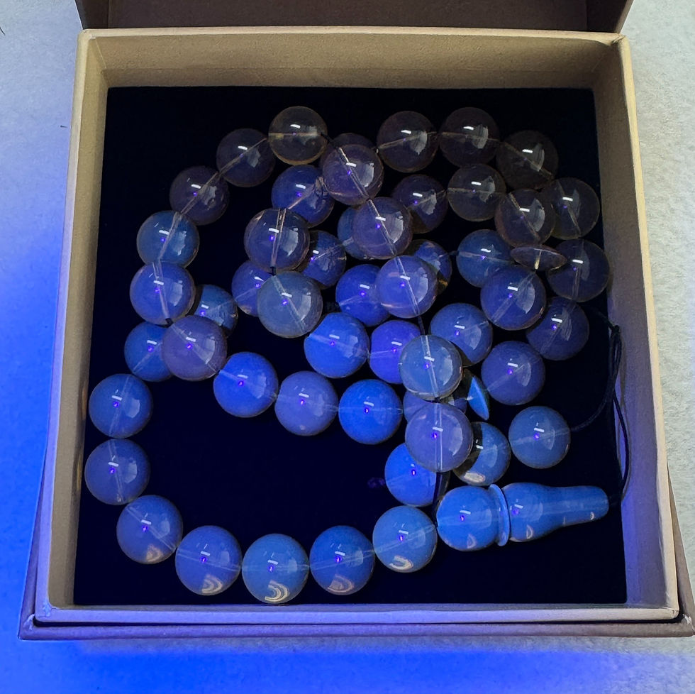 Miniaturbild: Green Tea Burmese Amber Misbaha 45 Beads – 11-11.5 mm